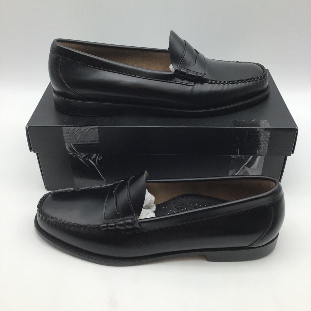 GH Bass Weejuns Larson Black Leather Penny Loafers Mens Size 13 14334670 NEW